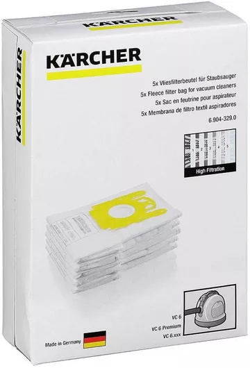 Σακούλες Σκούπας Karcher 6.904-329.0 5τμχ Συμβατή με Σκούπα Karcher