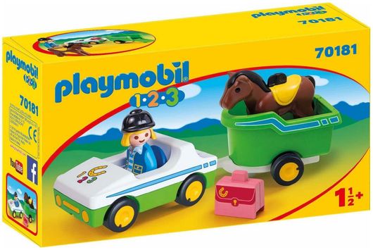 Playmobil 123 Car With Horse Trailer για 18+ Μηνών