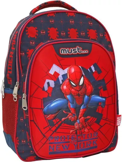 Σχολική Τσάντα Πλάτης Δημοτικού Must Spiderman Protector Of New York City Κόκκινο / Μπλε