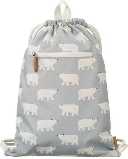 Παιδική Τσάντα Βόλτας Fresk Bear Πλάτης Υφασμάτινη Γκρι