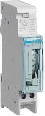 Χρονοδιακόπτης Ράγας Hager Αναλογικός Ημερήσιος με Εφεδρεία 200 Ώρες 16A 230V