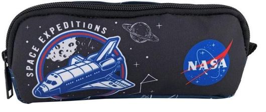 Κασετίνα Must Nasa Space Expeditions Βαρελάκι με 2 Θήκες Μαύρο