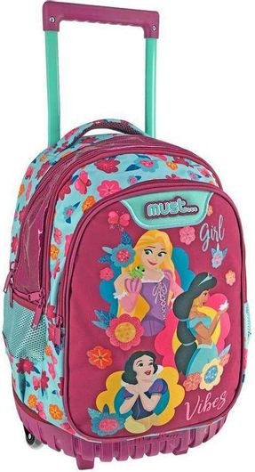 Σχολική Τσάντα Τρόλεϊ Δημοτικού Must Princess Girl Vibes Πολύχρωμο