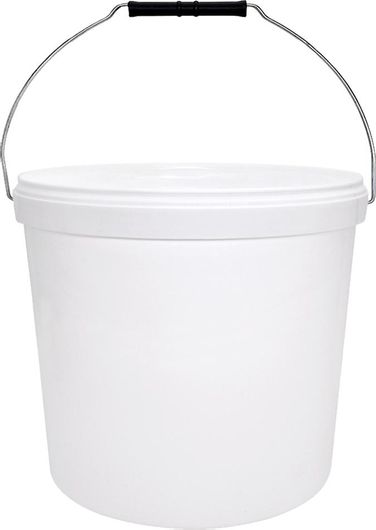 Κάδος Πλαστικά Θράκης 18lt με Μεταλλικό Χερούλι 26τμχ Λευκό