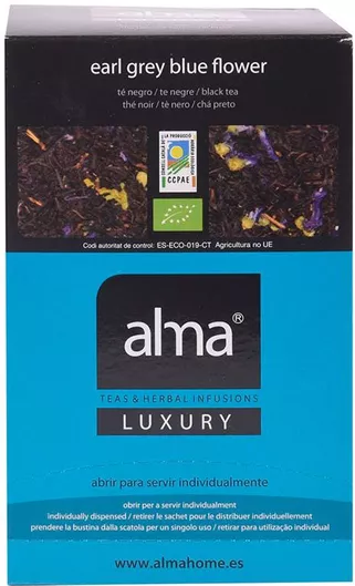 Τσάι Alma Earl Grey Βιολογικό Luxury Blue Flower 20 Φακελάκια
