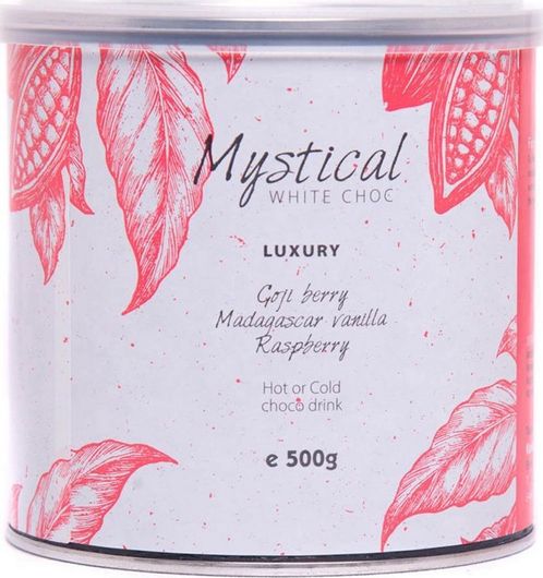 Ρόφημα Σοκολάτας Kawacom Mystical Luxury Λευκή με Raspberry, Goji Berry & Madagascar Vanilla σε Σκόνη 500gr