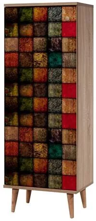 Παπουτσοθήκη Ξύλινη με 8 Ράφια Sonoma 50x38x135cm