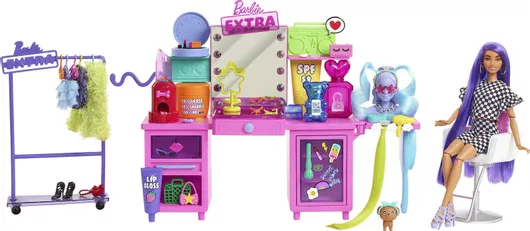 Σετ Κούκλα Barbie Mattel Extra Στούντιο Ομορφιάς για 3+ Ετών