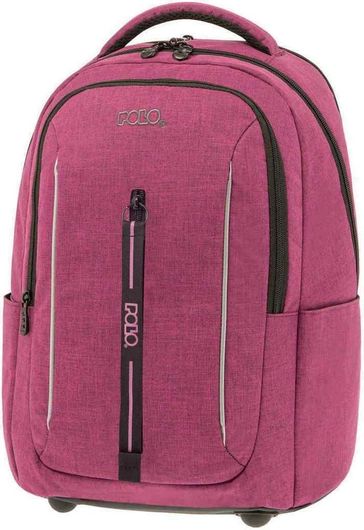 Σχολική Τσάντα Πλάτης Γυμνασίου / Λυκείου Polo Prodigy 33x24x46cm Ροζ