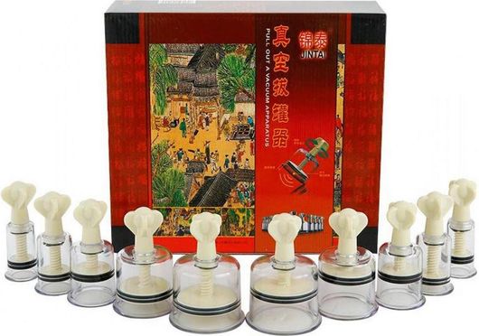 Θεραπευτική Συσκευή με Βεντούζες Μασάζ Βιδωτές με 10 Κεφαλές Διαφόρων Μεγεθών