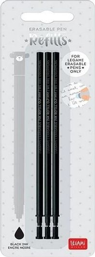 Ανταλλακτικό Μελάνι για Στυλό Legami Milano Erasable 3τμχ Μαύρο