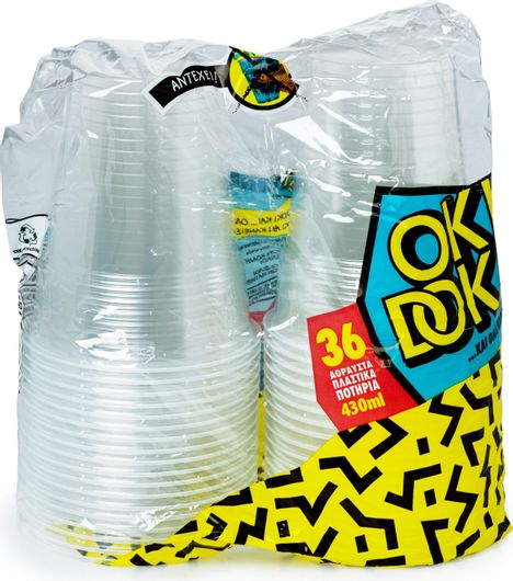 Ποτήρια μιας Χρήσης Πλαστικά Θράκης 5210012000584 Πλαστικά 36τμχ Διάφανο