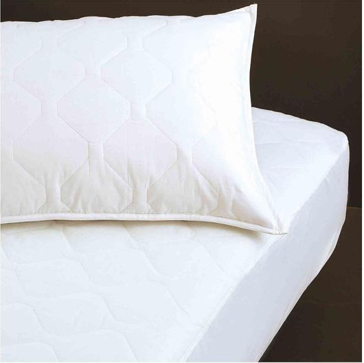 Κάλυμμα Μαξιλαριού Rythmos Καπιτονέ Basics με Φερμουάρ Σετ 2τμχ 50x70cm Λευκό