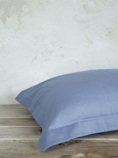Μαξιλαροθήκες Nima Superior Satin Oxford Σετ 2τμχ 52x72cm Μπλε