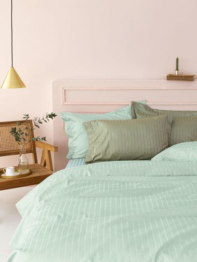 Μαξιλαροθήκες Palamaiki Sateen Riga Σετ 2τμχ 52x75cm Βεραμάν