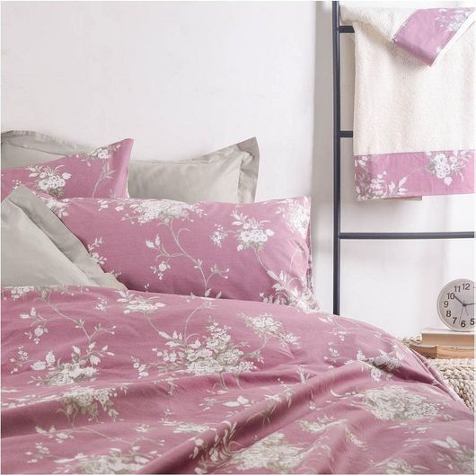 Σετ Μαξιλαροθήκες Rythmos Mathilde 2τμχ Ροζ