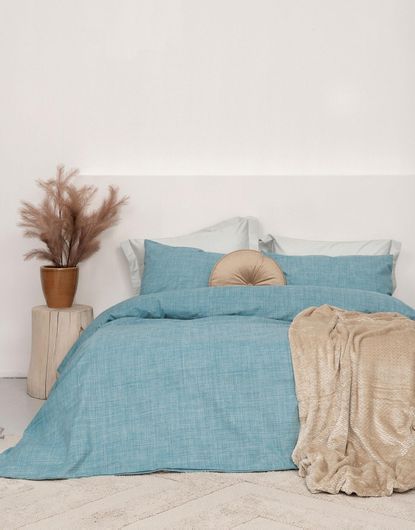 Μαξιλαροθήκες Palamaiki Lina Σετ 2τμχ 52x72cm Γαλάζιο