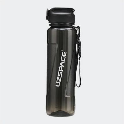 Παγούρι Uzspace Tritan BPA Free Leakproof Πλαστικό 1000ml Μαύρο