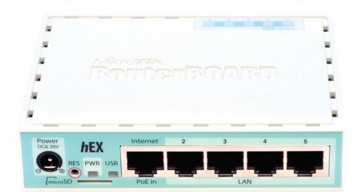 Router MikroTik hEX RB750Gr3 με 5 Θύρες Gigabit Ethernet