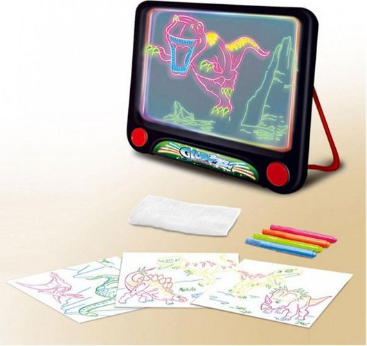 Μαγικός Φωτεινός Πίνακας Ζωγραφικής Boo Games Glow με 3 Σχέδια Δεινόσαυρους για 6+ Ετών