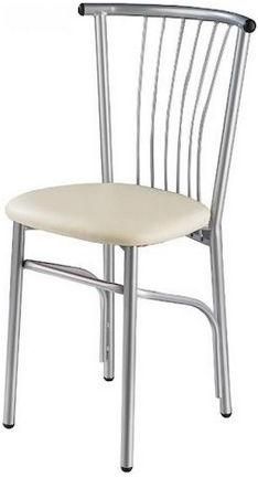 Καρέκλα Κουζίνας Μεταλλική Λευκή 44.5x48x83εκ.