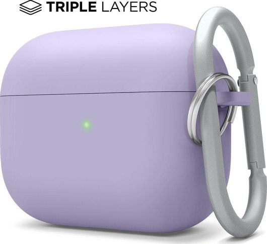 Θήκη Elago Liquid Hybrid Hang για AirPods Pro Σιλικόνη Lavender
