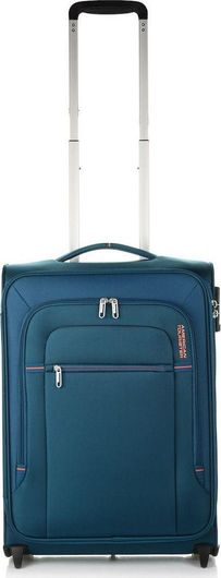 Βαλίτσα Καμπίνας American Tourister Crosstrack Upright Υφασμάτινη 55x40x20cm Πετρόλ