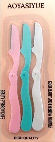 Ξυραφάκι Φρυδιών Πολύχρωμο 3τμχ