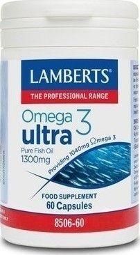 Lamberts Omega 3 Ultra Pure Fish Oil Ιχθυέλαιο 1300mg 60 Κάψουλες