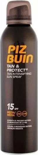 Αντηλιακή Λοσιόν Σώματος Piz Buin Tan & Protect Tan Intensifying Sun Αδιάβροχη SPF15 σε Spray 150ml