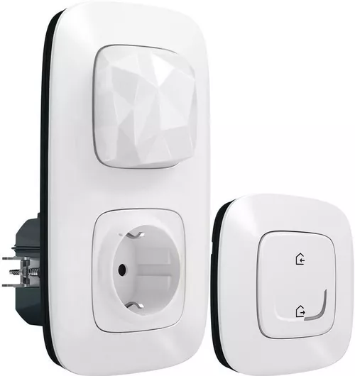 Πρίζα Ρεύματος Legrand Valena Allure Connected Starter Pack Μονή Χωνευτή Πρίζα Ρεύματος Wi-Fi Αυτόματων Ακροδεκτών με Διακόπτη Λευκό