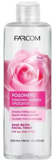 Λοσιόν Καθαρισμού Προσώπου Farcom Τονωτική Ροδόνερο 300ml