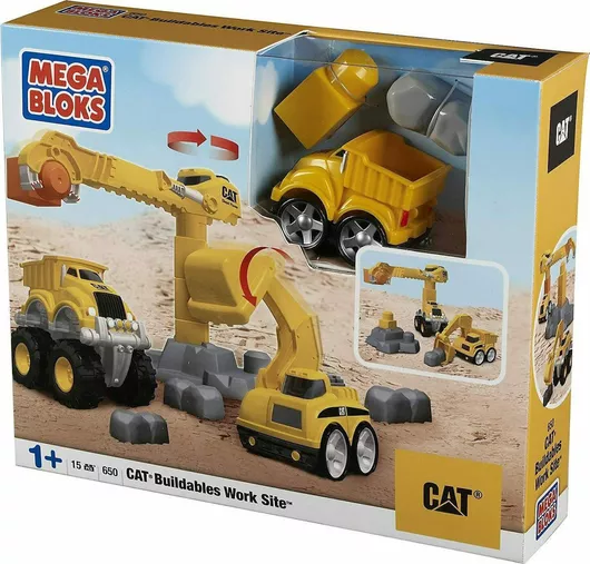 Τουβλάκια Mega Bloks CAT 15τμχ για 12+ Μηνών