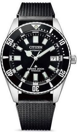 Ανδρικό Ρολόι Citizen NB6021-17E με Καουτσούκ Λουράκι Μαύρο