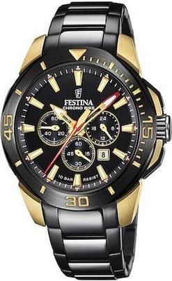 Ανδρικό Ρολόι Festina F20644 / 1 με Μεταλλικό Μπρασελέ Μαύρο