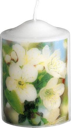 Κερί Floral Λευκά 7x10cm