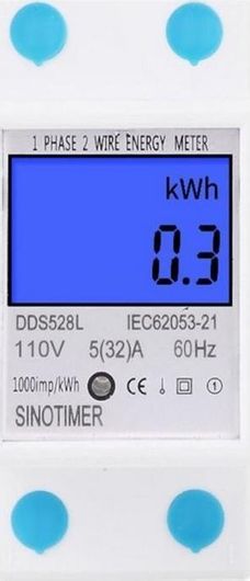 Ψηφιακός Μετρητής Κατανάλωση Ισχύος Ενέργειας Kwh AC 230V 50Hz