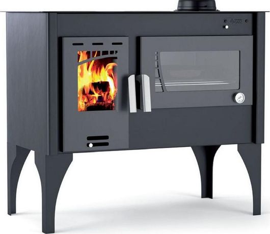 Ξυλόσομπα Thermogatz GS 10 Oven Χαλύβδινη με Φούρνο 10.5kW Γκρι
