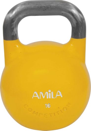 Kettlebell Amila 84583 Aγωνιστικό 16kg Κίτρινο 