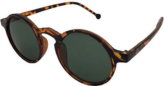 Γυναικεία Γυαλιά Ηλίου Στρογγυλά με Κοκκάλινο Σκελετό Λεοπάρ