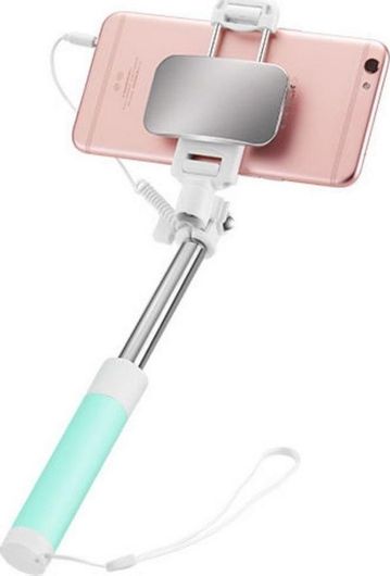 Selfie Stick Hoco K2 Magic Mirror με Καλώδιο 3.5mm Πράσινο