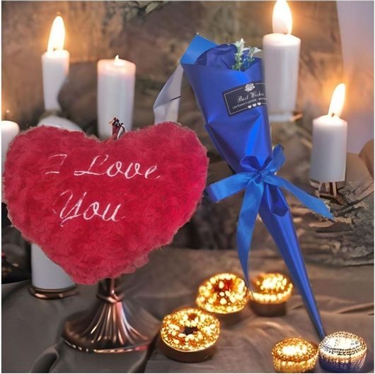 Διακοσμητικό Μαξιλάρι 500-983845F Αγίου Βαλεντίνου με Τριαντάφυλλο