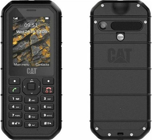 Κινητό Απλής Χρήσης CAT Dual SIM Ανθεκτικό με Κουμπιά Μαύρο