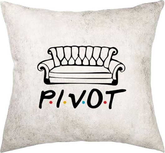 Διακοσμητικό Μαξιλάρι Koupakoupa Friends Pivot Δερματίνης 40x40cm Γκρι