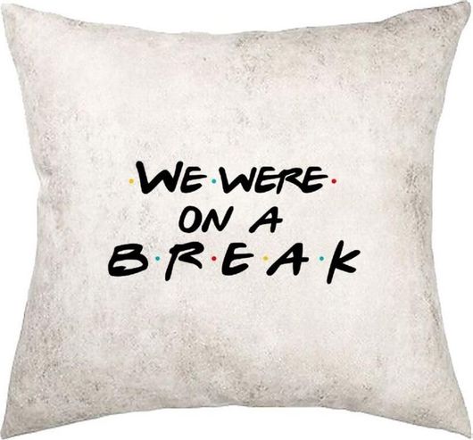 Διακοσμητικό Μαξιλάρι Koupakoupa Friends We are on a Break Δερματίνης 40x40cm Γκρι