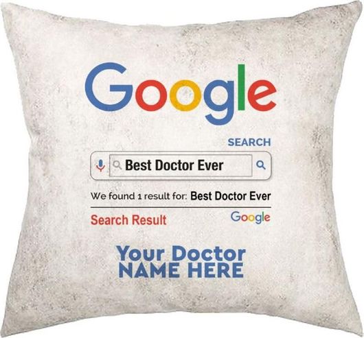 Διακοσμητικό Μαξιλάρι Koupakoupa Searching for Best Doctor Ever… Δερματίνης 40x40cm Γκρι