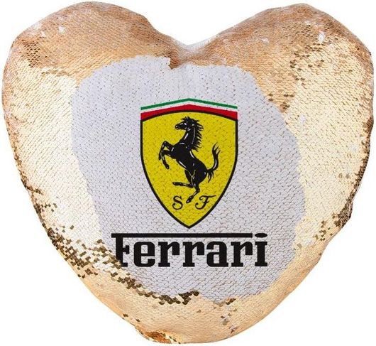 Διακοσμητικό Μαξιλάρι Koupakoupa Ferrari S.p.A. Καρδιά με Πούλιες 40x40cm Χρυσό