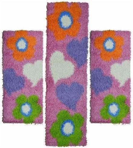 Παιδικό Χαλί Sprintzios 1135 Shaggy 66x130cm Ροζ