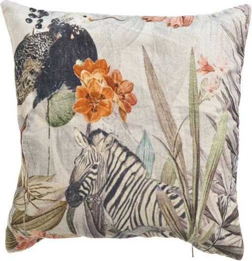 Διακοσμητικό Μαξιλάρι Inart 3-40-382-0011 Άλογο Βελούδινο 45Χ45cm Γκρι