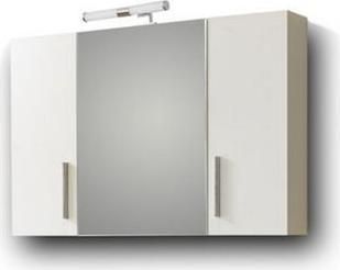 Καθρέπτης Μπάνιου Martin Siena 100 3MSI100WHMW Ορθογώνιος με Ντουλάπι 96x65cm Λευκό